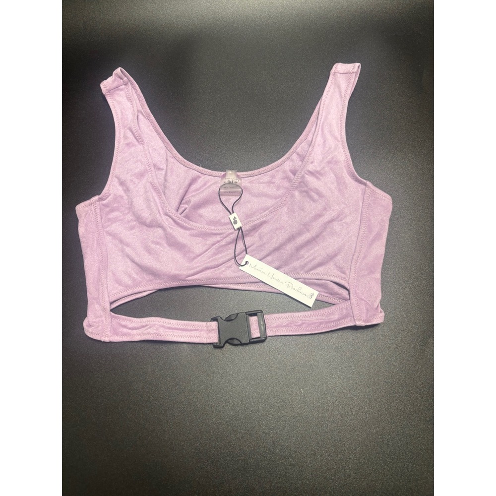 Monica Hansen Beachwear NWT Swim Top in Purple Size XL